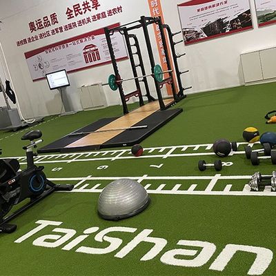 19 میلی متر ارتفاع انبار چمن مصنوعی مقاوم در برابر اشعه UV برای زمین های ورزشی با نصب بدون پر کردن