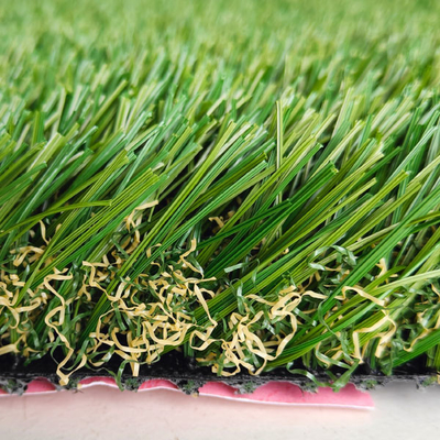 PU چسبنده چهار رنگ مخلوط چمن مصنوعی منظره ای با ارتفاع 45 میلی متر و مقاومت UV عالی