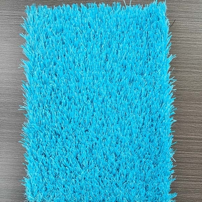 ارتفاع 25mm 10000 Dtex Anti Static Sports چمن مصنوعی با سطح آبی و پشتیبان و پوشش سفارشی