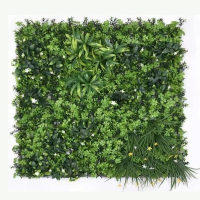 رنگ سبز PE پانل های دیواری از چمن مصنوعی در فضای باز 100cm*100cm