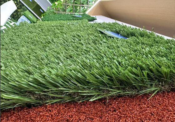 چمن مصنوعی 36 میلی متر ارتفاع چمن تراکم بالا استاندارد فیفا بدون پر کردن برای زمین های ورزشی